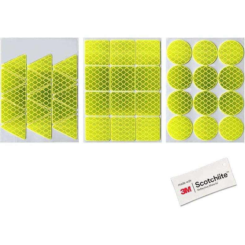 Salzmann Reflective Stickers for Outdoor Use - Waterproof Stickers for Cars, Motorcycles, Helmets - Made with 3M Diamond Grade Reflective Material жёлтый