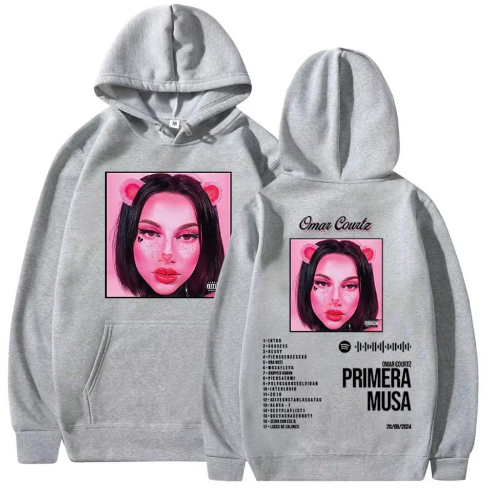 Omar Courtz Primera Musa Hoodies Men's Women's Clothing Fashion Hooded Sweatshirts Fleece Oversized Pullovers Streetwear