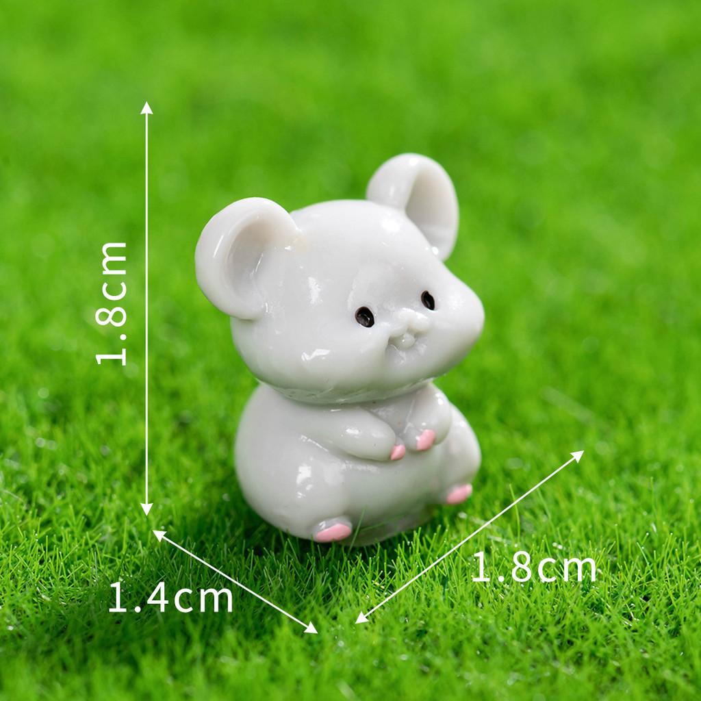 12Pcs/set Multicolors Cartoon Mini Zodiac Animal Miniatures Resin Ornaments Fairy Garden Decoration Moss Terrarium Micro Landscape