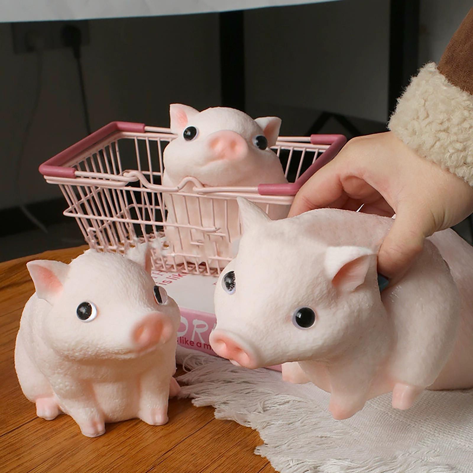 

Toys Toys SquishiesToys Handmade Pig Ultra Soft Pig For Stress Pinch Family Sticky 6 Cm светло-розовый