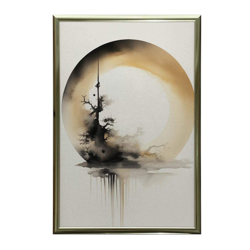 Koło Zen Koło Zen, 50X70 Cm, Bez Ramy, Płótno Premium Na Blejtramie