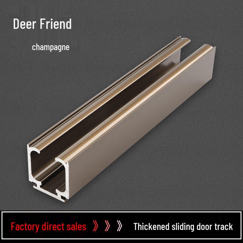 

Deer Friend Silent Sliding Door Rail with Damping Roller, Solid Wood, Space Aluminum Track for Kitchen