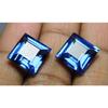 Natural Blue Sapphire Loose Gemstone 20.50 ct Pair Square Shape September Birthday Birthstone