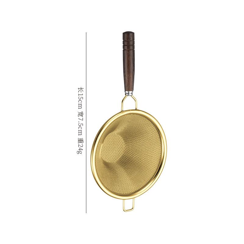 Stainless Steel 304 Tea Infuser with Japanese Wooden Handle - Gongfu Tea Set Accessory