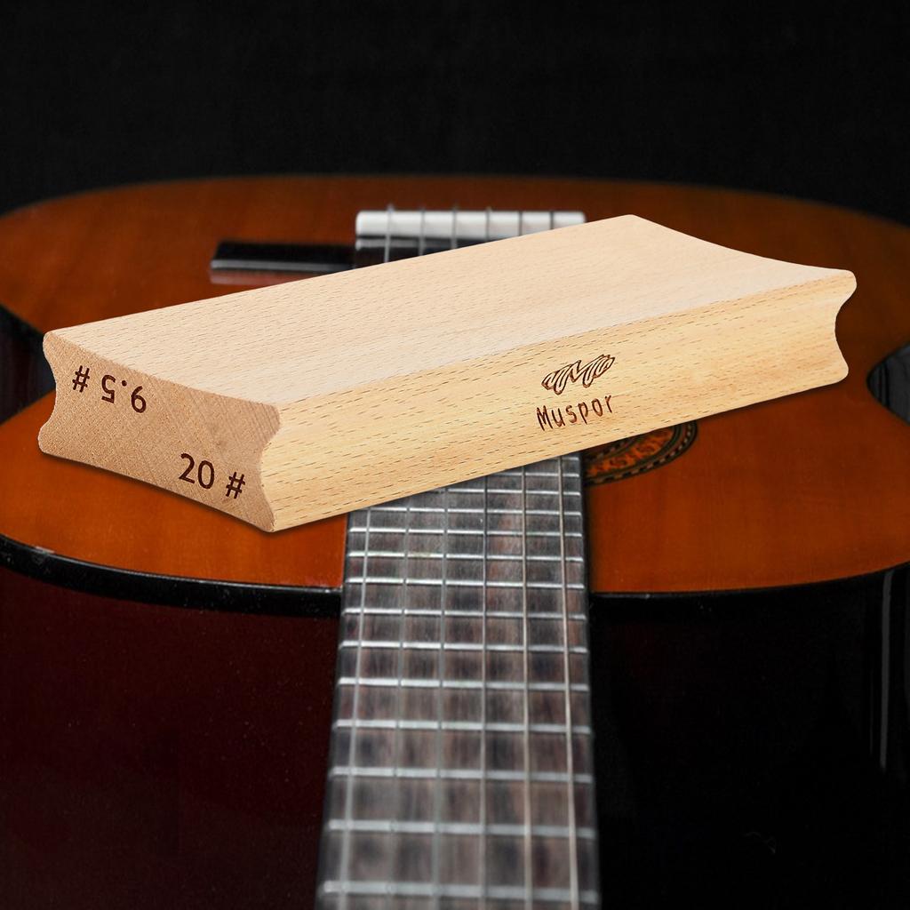 Guitar Radius Sanding Block Wooden Two Way Radius Sanding Block for Fret Leveling Fingerboard Sanding Beam Luthier Tool