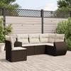 VidaXL Garden Lounge Set with Cushions 5 Pcs, Patio Sofas, Patio Furniture Set, Outdoor Furniture, Brown 3221372