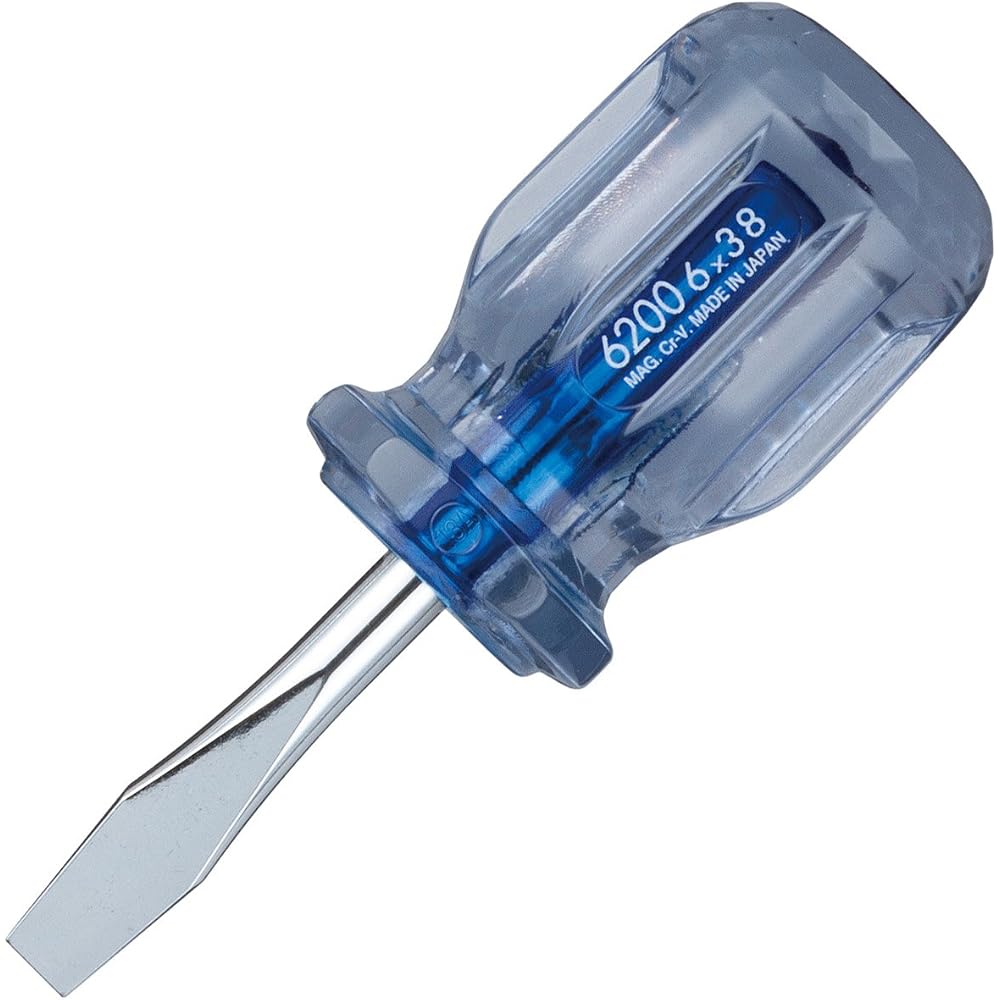 VESSEL Crystaline Screwdriver (Stubby Type) -6×38 6200