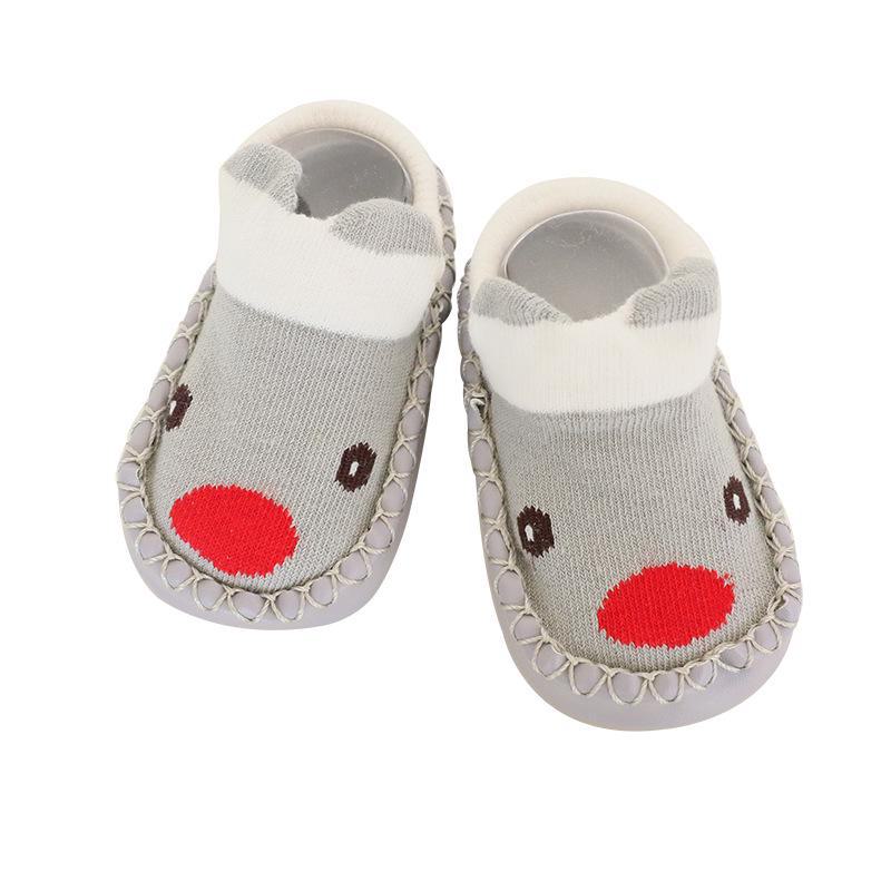 Autumn/Winter Cartoon Non-Slip Toddler Socks with Soft Leather Bottom
