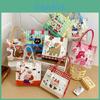 Dinosaur Cat Animal Pattern Canvas Lunch Bag For Kids And Toddlers