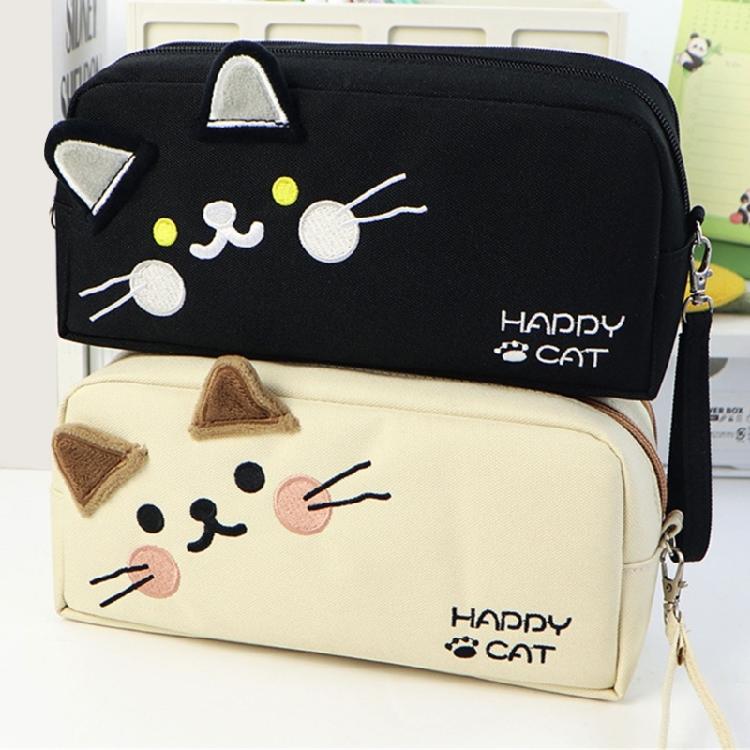 High Capacity Pencil Case 22x10cm Large Compartment Pencil Holder Organizers Travel Makeup Bag for School Office Supplie
