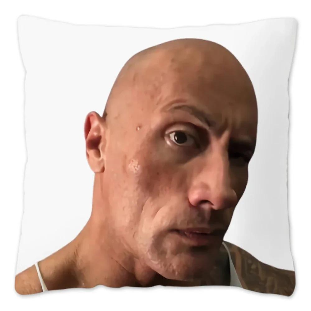 The Rock Face Dwayne Cushion Cover For Sofa Home Decorative American Actor Johnson Throw Pillow Cover Soft Velvet Pillowcase