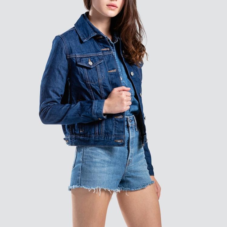 Levis Casual Short Single-Breasted Denim Jacket Women Jackets Dark-Denim 29945-0036