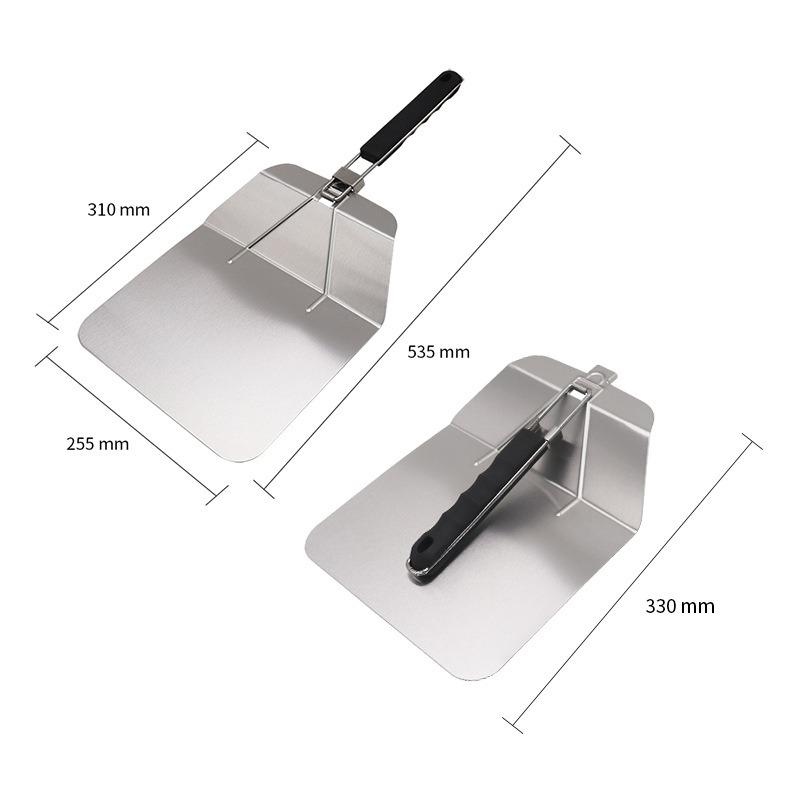 Stainless Steel Pizza Spatula with Foldable Handle Pizza Lifter Transfer Tool Non-Stick Multi-function Kitchen Utensils