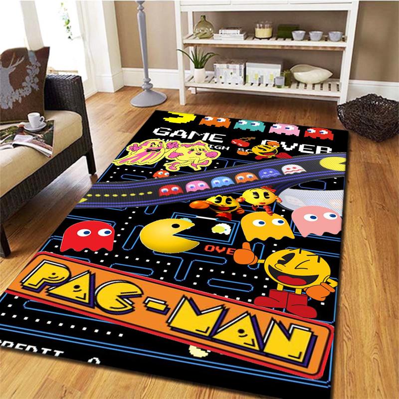 Pac-Man Carpet Rug for Living Room Bedroom Home Sofa Decoration,Kids play Non-slip Floor Mat