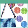 Vibrant Pop It Shoulder Bag With Stress Relieving Push Bubbles For Daily Use
