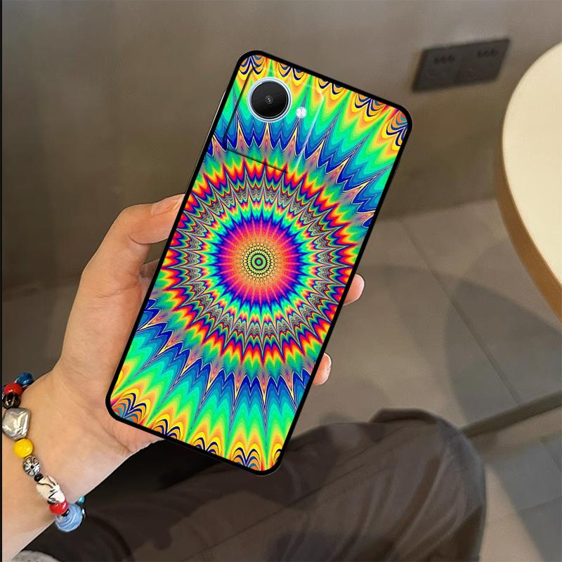 Vintage Ornament Case For Realme C63 C61 C55 C51 C53 C25 C65 C67 C71 C75 GT6 GT7 Pro 11 12 13 14 15 Pro Plus