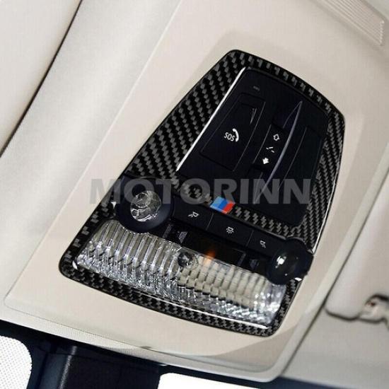 For BMW F10 5Series 2011-17 Carbon Fiber Front Reading Light Panel Cover Trim