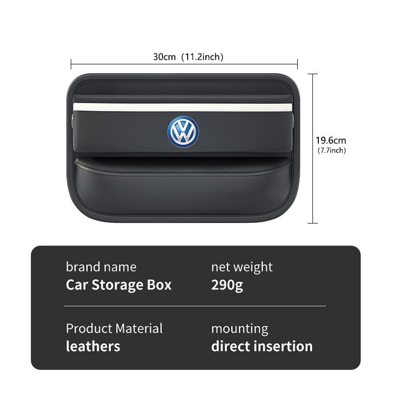 For Volkswagen VW Car Seat Gap Storage Box Vehicle Seat Crevice Filler Organizer Golf 4 5 6 7 Polo Jetta Sagitar Magotan Passat