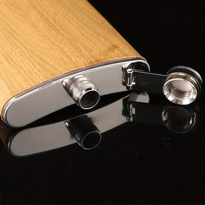 [Ensemble de gourdes en acier inoxydable] Ensemble de six gourdes pour hommes en acier inoxydable | Bouteille de vin portable d'extérieur, verres, entonnoir et articles de boisson en métal