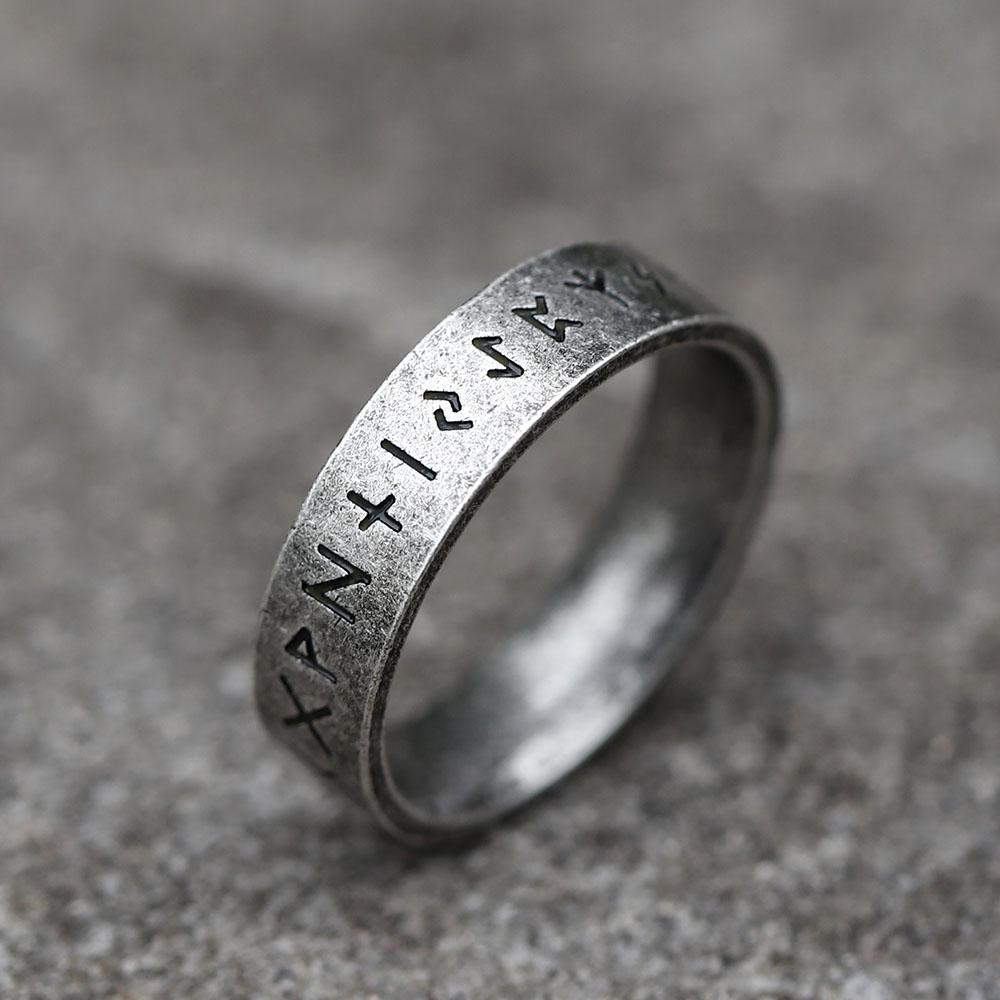 2026 NEW Men's 316L Stainless-steel Rings Retro Odin Norse Viking Amulet Rune RING for Teen Fashion Jewelry Gifts Free Shipping