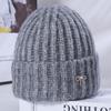 Lady BrandNew ColdSeason Warm Knitted Hat Korean Versatile Big Head Circumference Showing Face Small Windproof Ear Protection Wool Hat