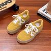 Leather popular breathable mesh yellow German training shoes women's 2025 new spring and summer versatile candy color board shoes Forrest Gump shoes