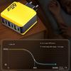 6 Port USB Charging Block 65W with Dynamic Power Allocation Charging Station ABS Texture Suitable for Various Devices