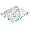 Tempered Multifunctional Decorative Glass Board Herringbone Pattern 60x52 Cm