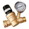 Zawór regulatora ciśnienia wody 34in gwint NH mosiężny zawór redukcyjny ciśnienia z manometrem do RV