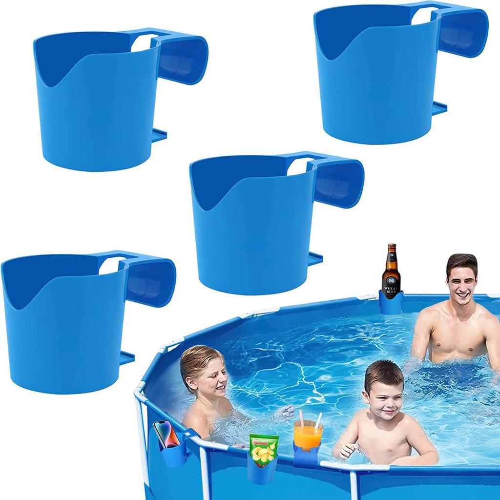 Pool Side Cup Holder For Above Ground Inflatable Pool Pool Side Drink Cup Holder No Spill Pool Drink Holder For Home Pool