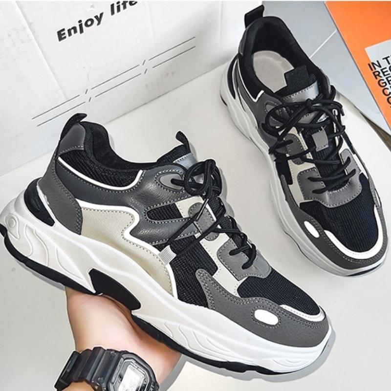 Fashion Men's Sneakers Summer Mesh Breathable Casual Shoes Outdoor All-match Height-enhancing Dad Shoes  Tenis Para Hombre 2025