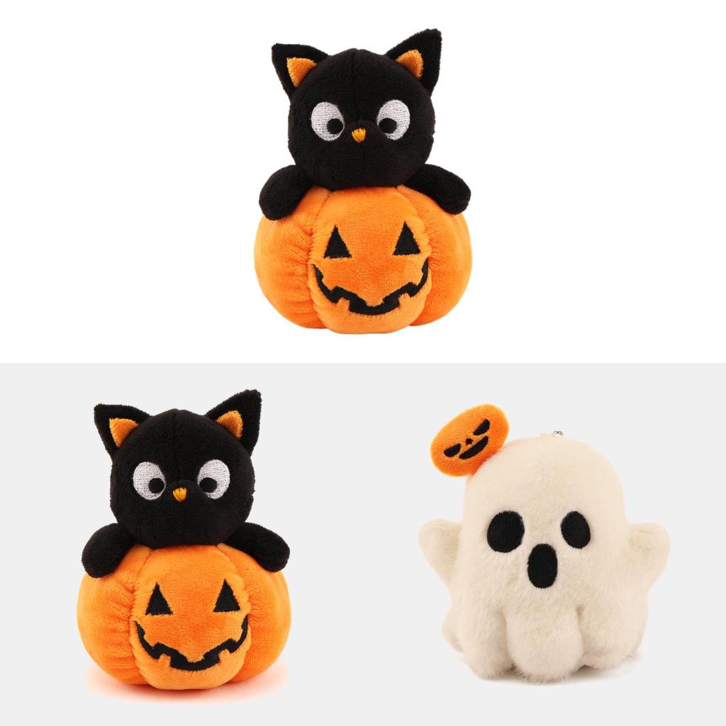 Portachiavi Gatto Fantasma di Halloween Peluche Morbido Ciondolo Carino per Borsa Regalo per Adolescenti