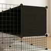 DIY Pet Fence Rabbit Playpen with Nests Rabbit Enclosure for Guinea Pigs Rabbits and Hedgehogs Black