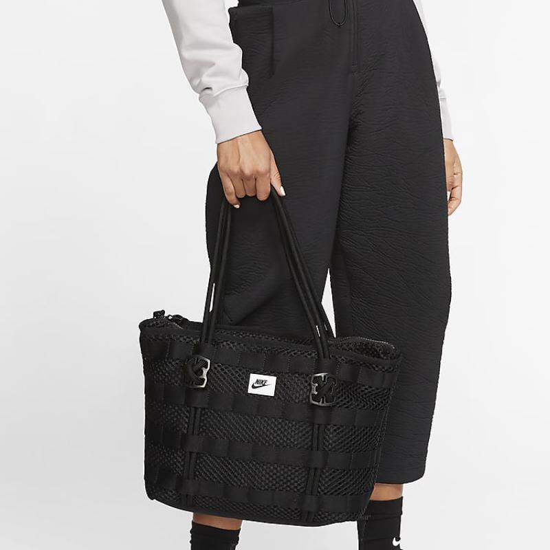 Nike Air Tote Bag Polyester Tote Bag Shopping Bag Shoulder Bags Handbags Regular Unisex Pure Black Casual CU2607-010
