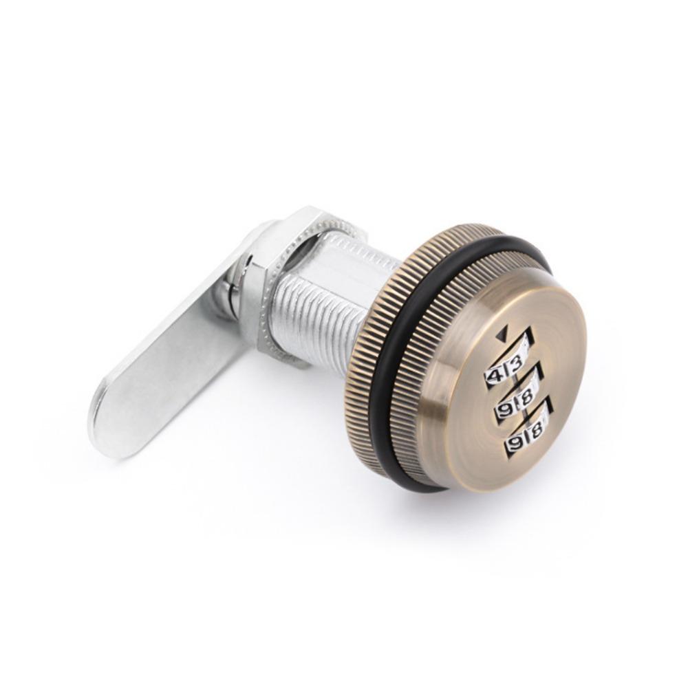 3-stelliges Passwortschrankschloss Zink Zink Zinklegierung Aktenschubladenschlösser mit Schraube Passwortcodiertes Schloss Schränke