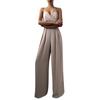 Fashion Choice Ladies Jumpsuit Wide Leg High Waist Deep V Neck Backless Sling Jumpsuit for Banquet