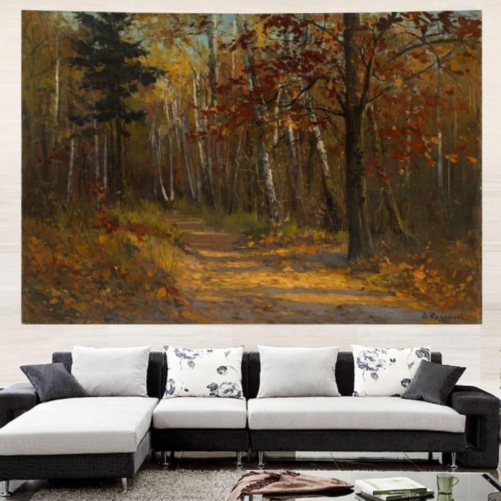 Oil Painting, Tapestry, Living Room Background Cloth, Bedside Decoration Painting, Bedroom, American Style Tapestry, Vintage Wallpaper for The Room