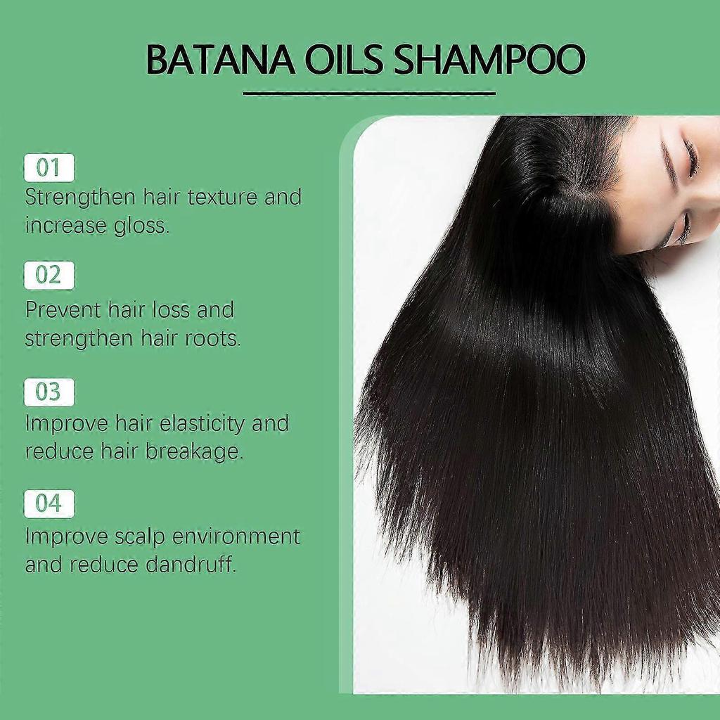 Batana Oil Shampoo with Rosemary Extract, Nourishing & Regenerating, Soft, Volumizing and Fluffy, Reduce Hair Loss Shampoo for Men & Women