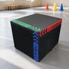 Soft plyo box with non-slip surface and reinforced, stitched edges
