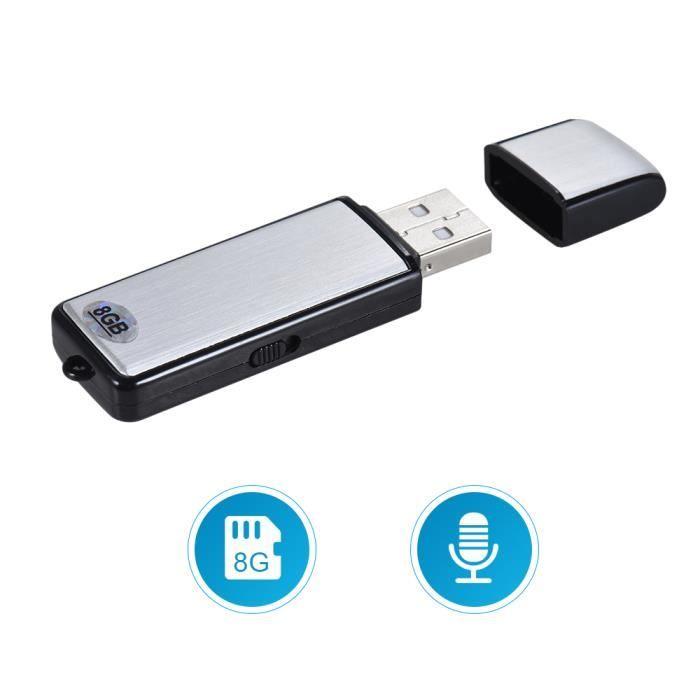 Techtrusty Aibecy 8 Go Dictaphone Num&eacute;rique Cl&eacute; USB Enregistreur-Espion Flash Drive Digital 18 heures d'enregistrement Rechargeable pour-71