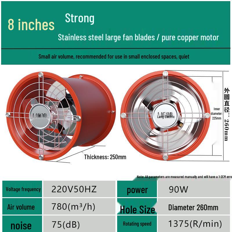 

High-Speed Industrial Axial Exhaust Fan for Commercial Kitchens