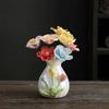 Hand-sculpted flower ceramic vase, ceramic hand-sculpted flower vase, desktop dried flower arrangement decoration
