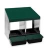 Nid Pondoir Chicken 2 Compartments with Plastic Bottom Trays Grey