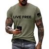Men's Printed Short Sleeve T-Shirt Men's Loose Casual Short Sleeve Top