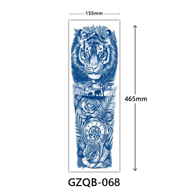 Herbal Tattoo Stickers, Semi-Permanent Tattoo Stickers, Herbal Juice Full Arm Tattoo Stickers