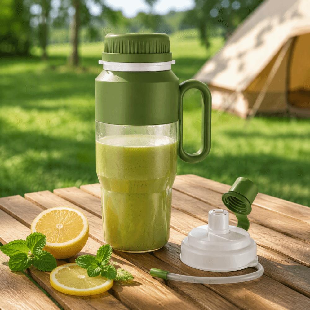 Portable Fruit Vegetable Blender 1500ml Large Capacity Smoothie Mixer Rechargeable Blender  Camping