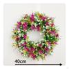 Artificial Flower Wreath Festive Atmosphere Spring Floral Realistic Look Front Door Hanging