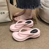 Soleist Thick Sole Wedges Flip Flops for Women 2025 Summer Non-slip Platform Sandals Woman Beach Slippers Girls Outdoor Flip Flops