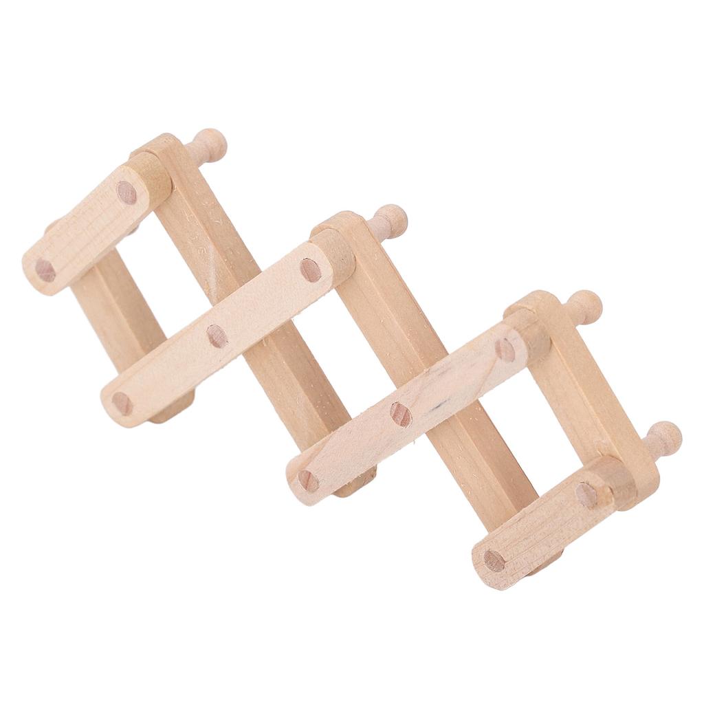 1:Miniaturowy wieszak na ubrania do domku dla lalek w skali 12 drewniany dom dla lalek rozkładany wieszak ścienny scena do powieszenia na ścianie