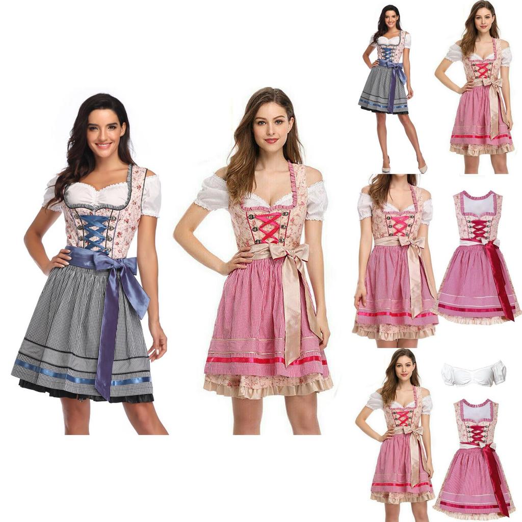 Mooie Dames Dirndl Jurk Met A-lijn Silhouet Voor Oktoberfest Plezier En Feestelijkheid